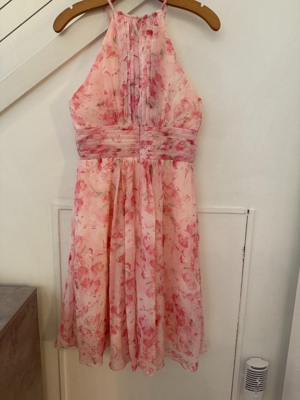 Floral Fully-lined Chiffon Dress, SIZE 6
